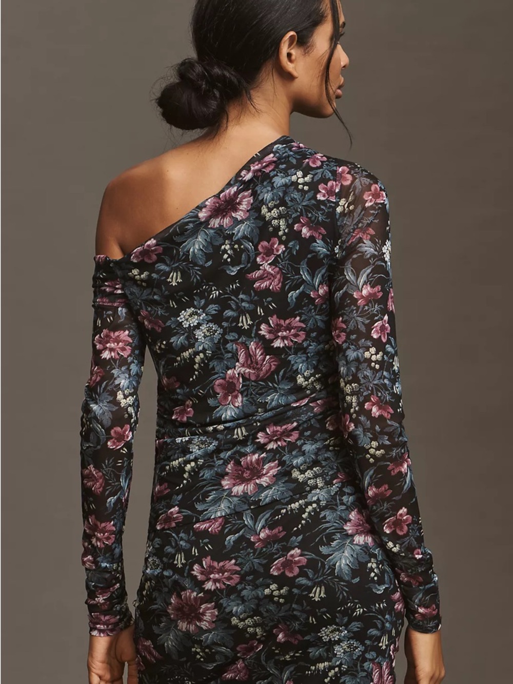 ANTHROPOLOGIE MESH LONG-SLEEVE ASYMMETRIC TOP - Picture 2 of 4